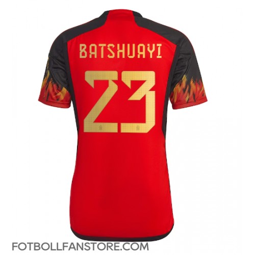 Belgien Michy Batshuayi #23 Hemma matchtröja VM 2022 Kortärmad Billigt